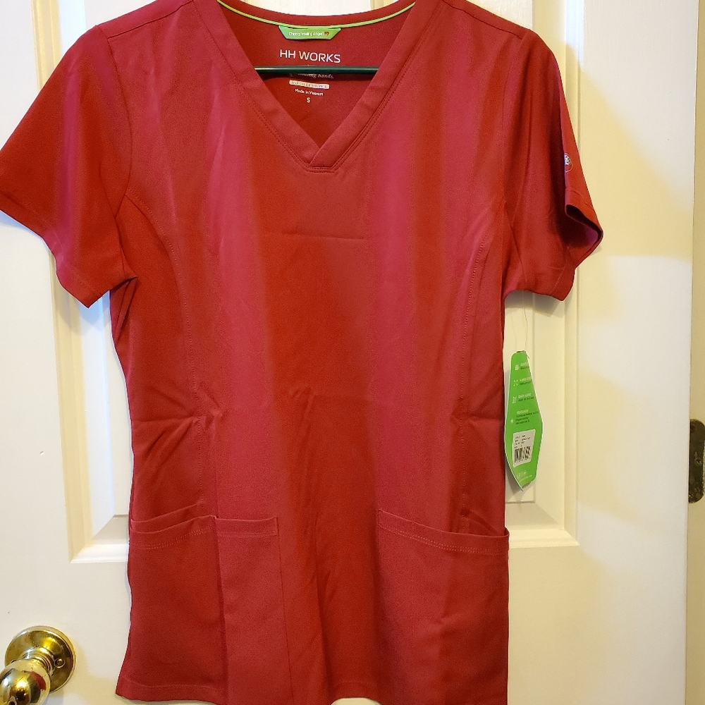 NWT HH Works Monica Women's V-Neck 4 Pocket Scrub